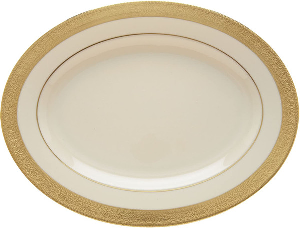 Lenox Westchester Gold Encrusted 16" Oval Serving Platter