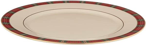 Lenox Winter Greetings Tartan Plaid Dinner Plate