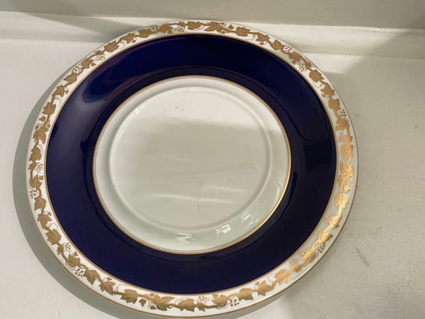 Soup Tureen & Lid w/Underplate Whitehall (Item 4200 Mazarine Blue Band) WEDGWOOD