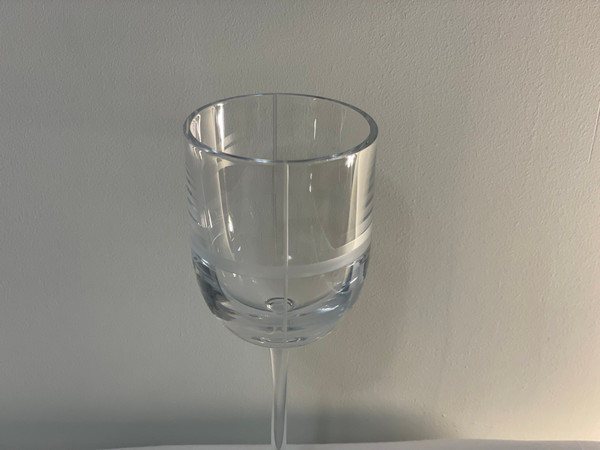 Calvin Klein Criss Cross Crystal Water Goblet 9IN
