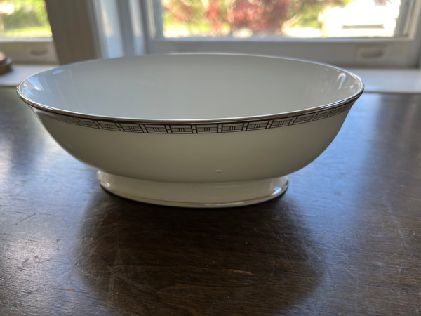 Lenox Timeless Bone China Open Oval Vegetable Bowl Made in USA