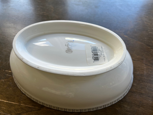 Lenox Timeless Bone China Open Oval Vegetable Bowl Made in USA