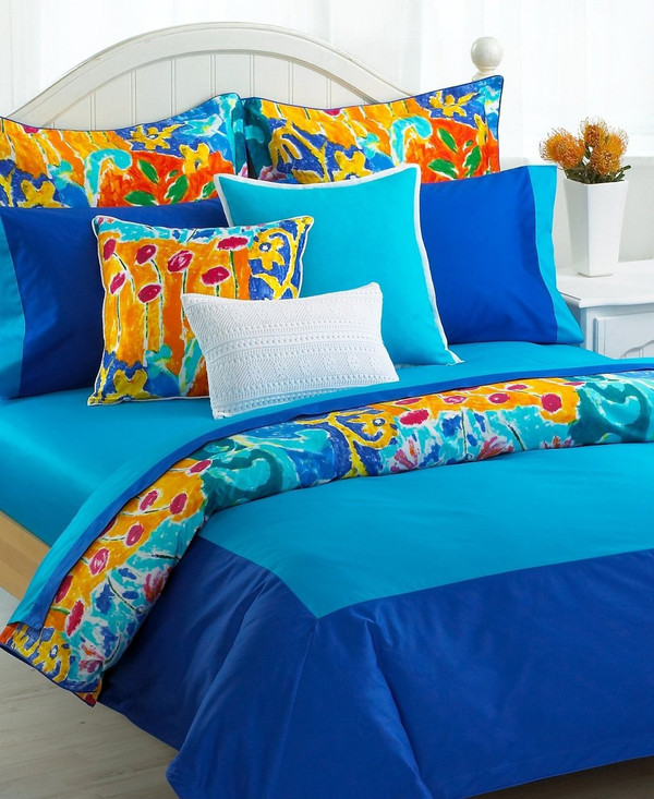 Ralph Lauren Isle Capri Tropical Turquoise Queen Sheet Set New