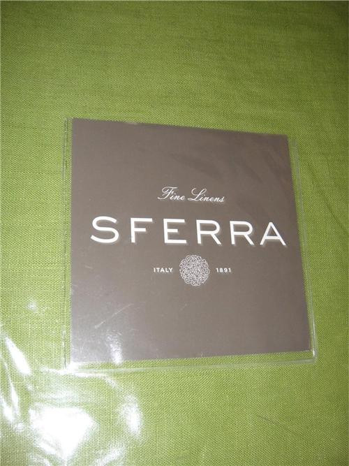 Sferra 902-Festival 100% Linen Tablecloth  Clover  (Green)  90" Round New in Package