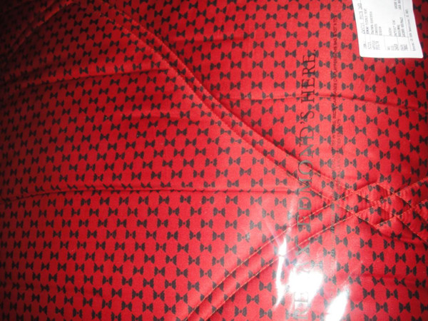 Frette Edmond Pickfair King Comforter and Sheet Set with Regular Shams Red New