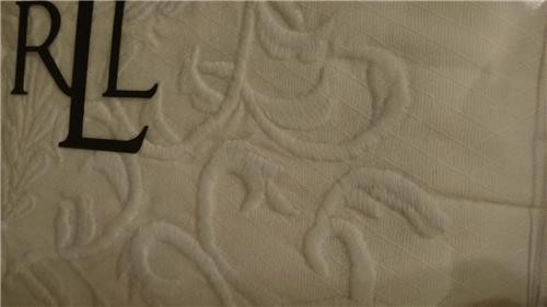 Ralph Lauren Whitehall Tonal Cream 12pc  King  Duvet Comforter Cover Set  New