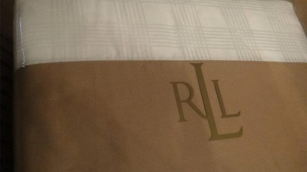 Ralph Lauren Glen plaid Camel flat sheet