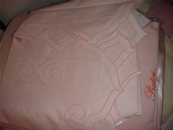 Pratesi Italy Marrakesh II Egyptian Cotton Embroidered King 8P Duvet Pink New