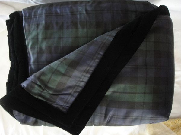 Ralph Lauren Blackwatch 100% Silk  Nightspread & Euro Shams New 