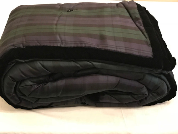 Ralph Lauren Blackwatch 100% Silk  Nightspread & Euro Shams New 