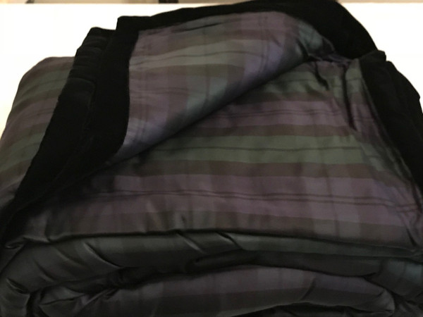 Ralph Lauren Blackwatch 100% Silk  Nightspread & Euro Shams New 