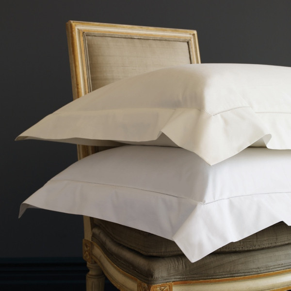 Sferra Diamante Ivory Queen Flat Sheet 590tc w/Ribbon Insert New