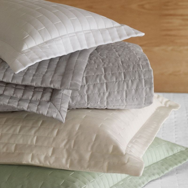 Sferra Sesto Leaf Green Full/ Queen Quilt Blanket  Cover Set New 