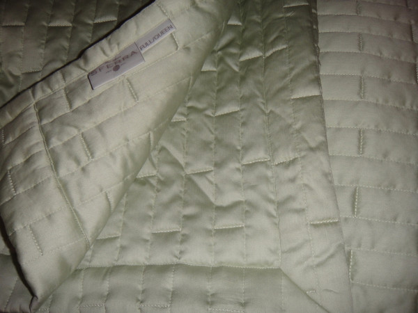 Sferra Sesto Leaf Green Full/ Queen Quilt Blanket  Cover Set New 