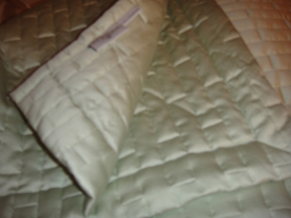 Sferra Sesto Leaf Green Full/ Queen Quilt Blanket  Cover Set New 