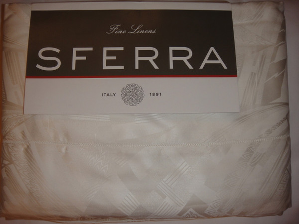 Sferra Josephine Shangai Luxe King 600 TC Sheet Set Ivory New