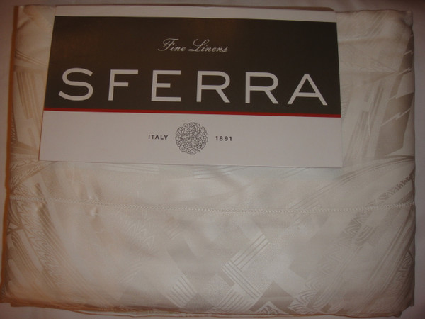 Sferra Josephine Shangai Luxe King 600 TC Sheet Set Ivory New