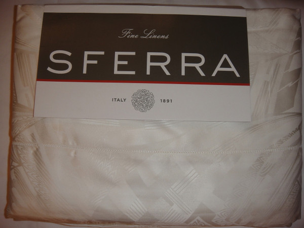Sferra Josephine Shangai Luxe King 600 TC Sheet Set Ivory New