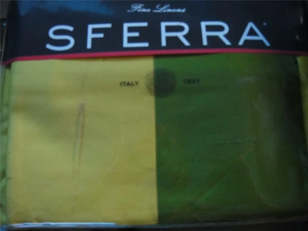 Sferra Applique 9160 Green Queen Duvet Cover Sateen