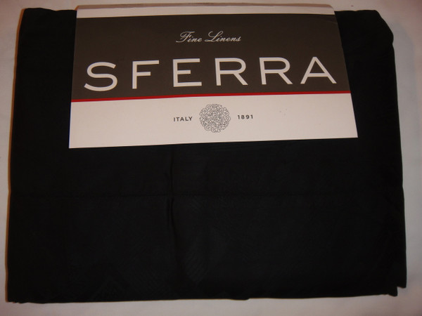 Sferra Lauren Shanghai Luxe  Josephine Egyptian Cotton Black Queen  Sheet Set New 1st