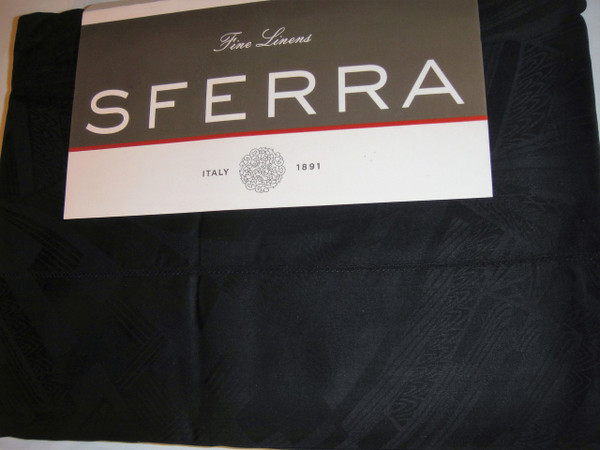Sferra Lauren Shanghai Luxe  Josephine Egyptian Cotton Black Queen  Sheet Set New 1st