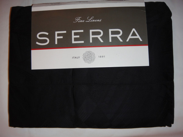 Sferra Lauren Shanghai Luxe  Josephine Egyptian Cotton Black Queen  Sheet Set New 1st