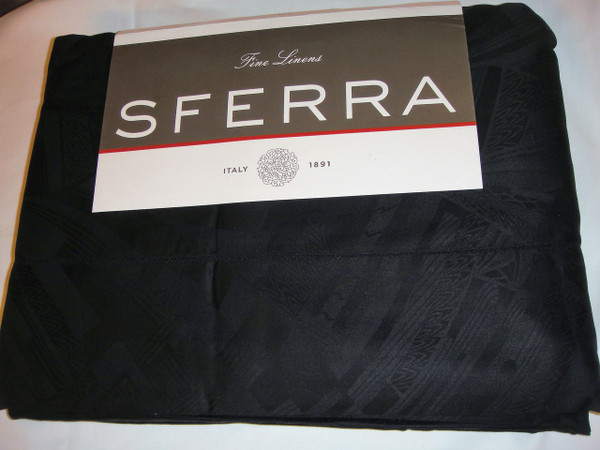 Sferra Lauren Shanghai Luxe  Josephine Egyptian Cotton Black Queen  Sheet Set New 1st