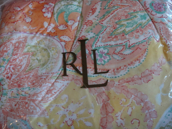 Ralph Lauren Jamaica Paisley Coral Full Fitted Sheet 