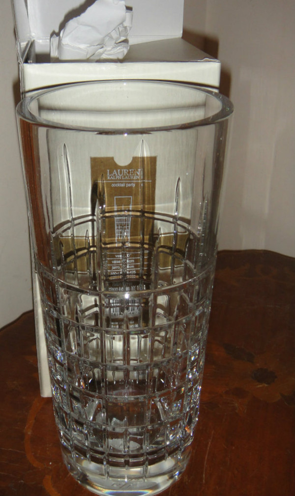 Ralph lauren Cocktail Party 10" Crystal Vase