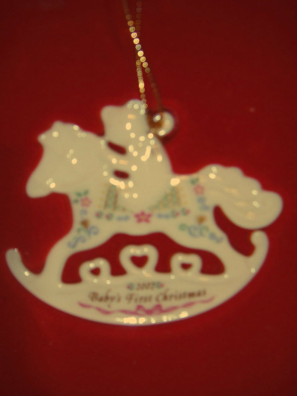 Lenox 2002 Annual Baby's First Christmas Ornament 