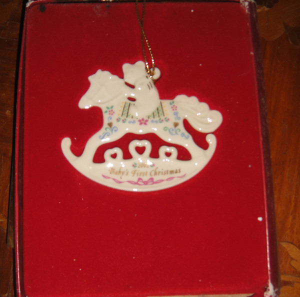 Lenox 2002 Annual Baby's First Christmas Ornament 
