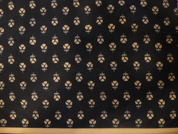 Ralph Lauren Cote D'Azur Small Flower Indigo Queen Flat Sheet New 