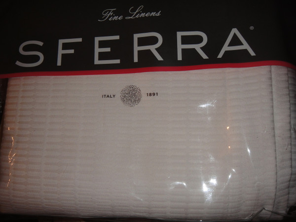 Sferra Dello 4220 White Full Queen Blanket Cover Set