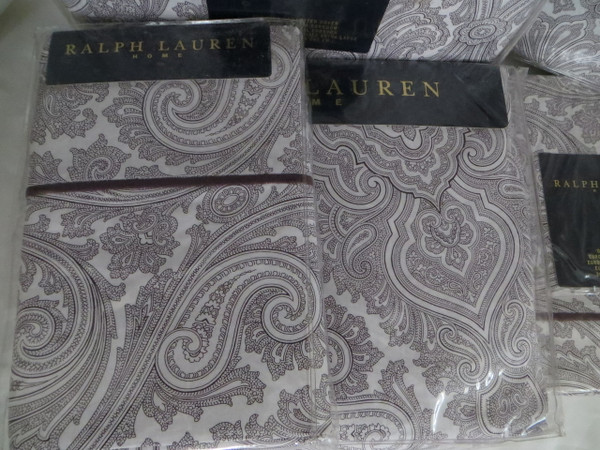 Ralph Lauren Brentwood Bordeaux  Paisley King Duvet Comforter Cover