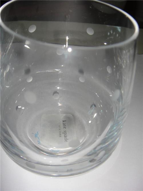 Lenox Kate Spade Larabee Dot Euro Ice Bucket Crystal Glass New