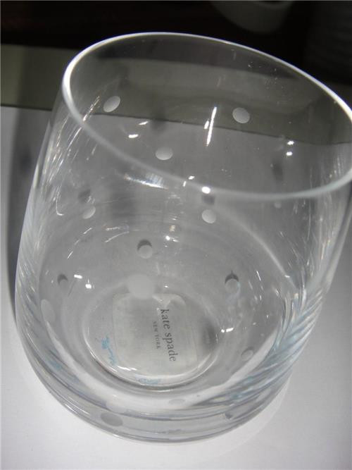 Lenox Kate Spade Larabee Dot Euro Ice Bucket Crystal Glass New
