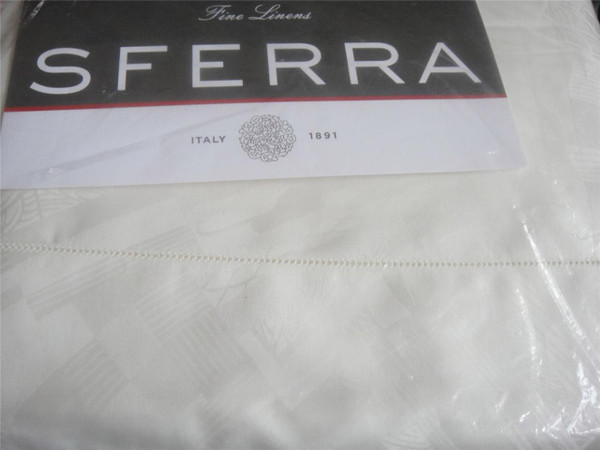 Sferra  Josephine Shangai Luxe Jacquard Ivory 600TC 4pc Queen  Sheet Set New