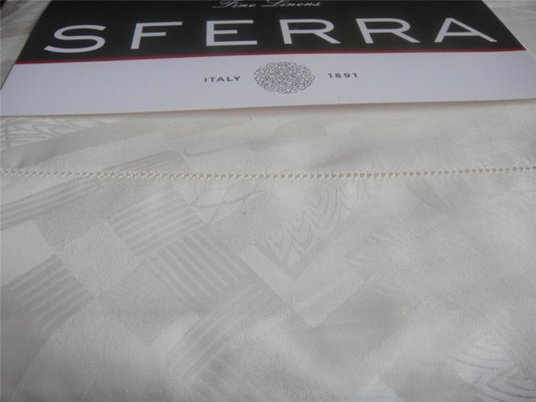 Sferra  Josephine Shangai Luxe Jacquard Ivory 600TC 4pc Queen  Sheet Set New