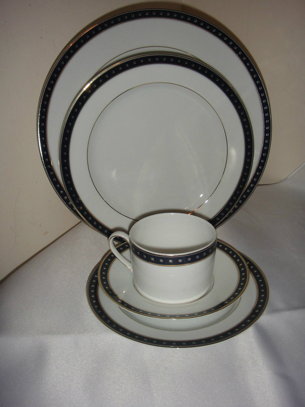 Christofle Babylone Bleu 5pc Place Setting 