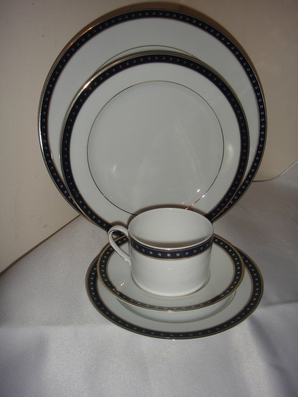 Christofle Babylone Bleu 5pc Place Setting 