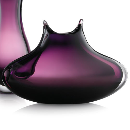 Rogaska Crystal Groovy Kind of Love Amethyst Vase - 19.7cm x 29.8cm