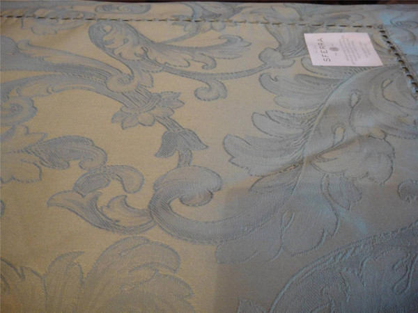 Sferra 1111 Acanthus Tablecloth Sage Green 70 x 126 inch And 8 Napkins