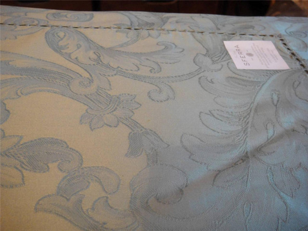 Sferra 1111 Acanthus Tablecloth Sage Green 70 x 126 inch And 8 Napkins