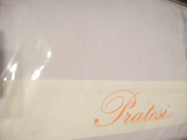 Pratesi Italy Handmade Monogram  Dove Grey Queen Sheet Set