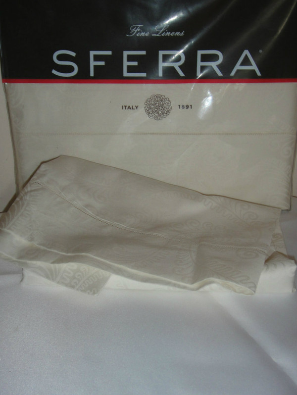 Sferra Tasso 3390 Ivory Full/queen Duvet Cover Set