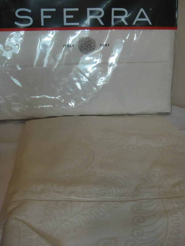 Sferra Tasso 3390 Ivory Full/queen Duvet Cover Set