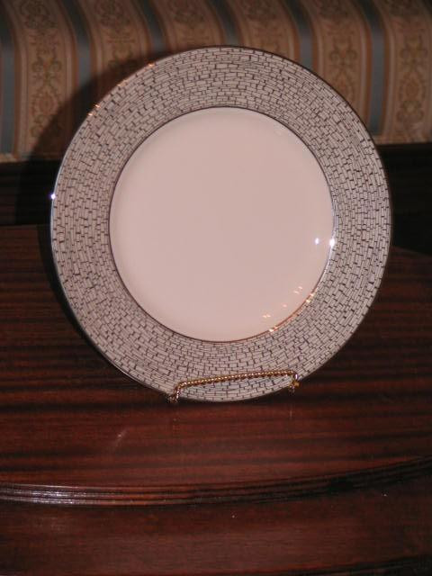 Lenox Kate Spade June Lane Platinum 9I Accent Plate Set of 4  New