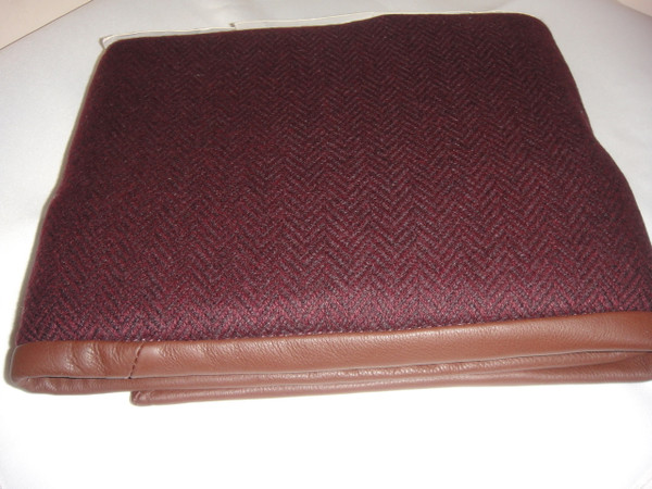 Ralph Lauren Edgefield Wool Herringbone Standard Sham Burgundy