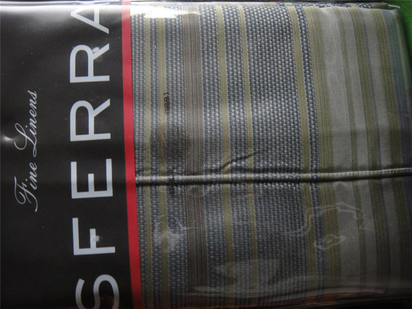 Sferra Blake Lilac Stripe Full Queen Duvet Cover Set 7pc  New