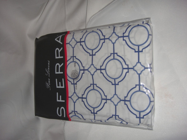 Sferra Connery 2165 Standard Sham Cornflower Blue Percale